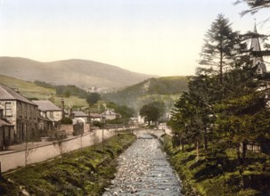 Burnside, Dollar, Scotland, Historic, digitally restored reproduction from a 19th century original,