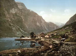 Gudvangen on the Sognefjord, the longest (205 km) and at the same time the deepest (1303 m) fjord