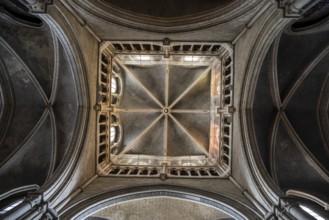 Ceiling, Notre-Dame Cathedral, former episcopal church of the diocese of Lausanne, today the main