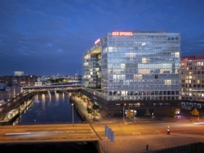 Aerial view of Spiegel Haus zur Blauen Stunde, Hamburg, Germany, Europe