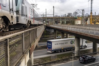 Railway bridges at the Duisburg-Kaiserberg motorway junction, complete reconstruction and new