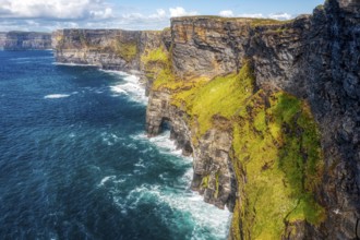 Dramatic cliff formations shaped by the sea, Cliffs of Moher