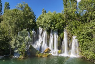 Roski Slap waterfall, Krka National Park, Dalmatia, Croatia, Europe