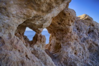 Eyes, Algar Seco rock formation, coloured rocks and underground caves, caves, shell limestone,