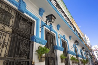 Scenic colorful Old Havana streets in historic city center (Havana Vieja) near Paseo El Prado and