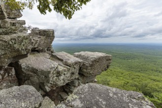Overlook along the Pulpit Rock Trail in Cheaha State Park, Alabama, USA, North America