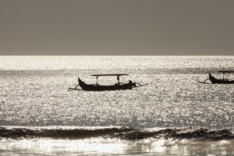 Beach of Kuta at sunset, Bali, Indonesia, Asia