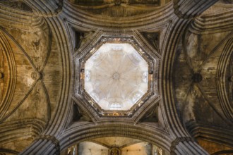 Ceiling vault in the main choir, Cathedral, Catedral de la Santa Creu i Santa Eulalia, Barcelona,