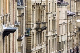 Building on Olgastrasse in Stuttgart. Residential buildings in the classicist style, built in the