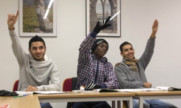 German course for refugees, 25 November 2015, Königs Wusterhausen, Brandenburg, Germany, Europe