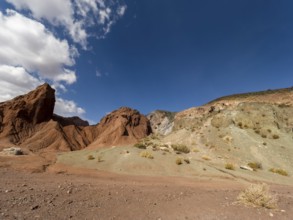 Colourful mountains in the Rainbow Valley, Atacama Desert, Chile, South America