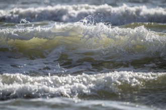 Surf, Waves, Søndervig Beach, North Sea, Denmark, Europe