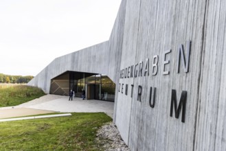 Heidengraben centre with museum. The oppidium on the Swabian Alb was once the largest Celtic