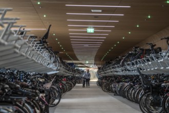 New bicycle car park at Amsterdam Central Station, IJboulevard, space for around 4000 bicycles,