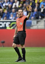 Referee Referee Benjamin Brand Gesture Gesture PreZero Arena, Sinsheim, Baden-Württemberg, Germany,