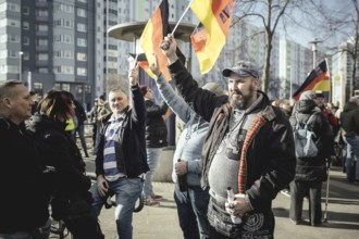 Demonstrators at the final rally of Beatrix von Storch and the AfD in the Bundestag election