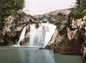 Beezley Falls, near Ingleton, Yorkshire, England / near Ingleton, England, Historic, digitally