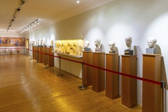 Interior of archaeology museum, Apollonia Archaeological Park, Albania, Europe