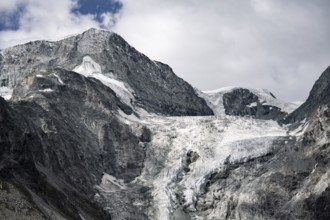 Mountain landscape with glacier Glacier de Cheilon of Mont Blanc de Cheilon, Valais, Western Alps,