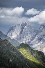 Dramatic mountain landscape, Carnic main ridge, Carnic Alps, Carinthia, Austria, Europe