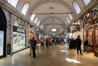 Grand Bazaar alley with many people, Istanbul, Turkey, Asia