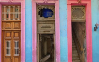 Scenic colorful Old Havana streets in historic city center (Havana Vieja) near Paseo El Prado and