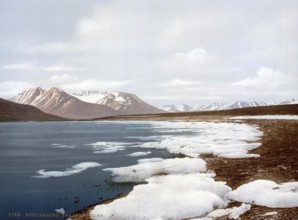 The Isefiorden, Fjord, Spitsbergen, Norway, around 1895, Historical, digitally restored