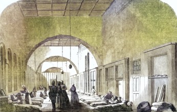 The barracks hospital in Scutari during the Crimean War (1853-56) under the direction of Florence