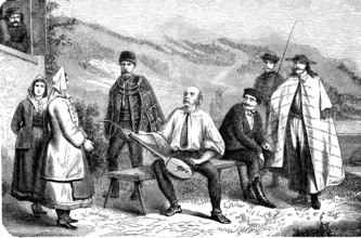 / People from Croatia, Croats, in 1880, Historical, digital reproduction of an original from the