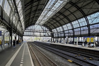 Interior view of the central station of the capital, Amsterdam Centraal, Amsterdam, Province of