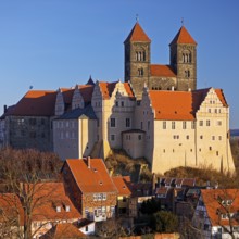 Castle hill ensemble with St Servatius collegiate church on the castle hill above the old town,