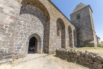 Church of Notre-Dame-des-Pauvres in village of Aubrac. Aveyron, France, Europe