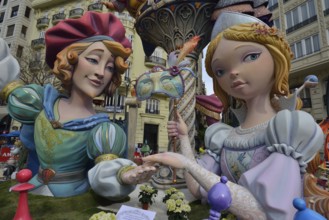 Falla figures at the Fallas festival, Valencia, Spain, Europe