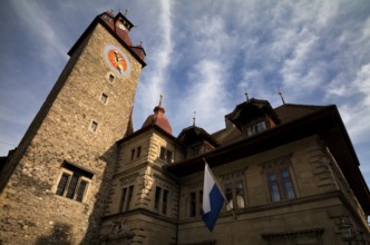 City Hall Tower, City Hall, Old Town, Lucerne, Switzerland, Europe
