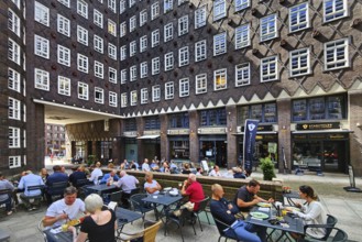 Sprinkenhof, inner courtyard, Kontorhausviertel, UNESCO World Heritage Site, Hamburg, Germany,