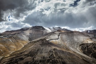 View of Himalayas near Tanglang la Pass, mountain pass in Ladakh along the Leh-Manali highway