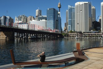 2018-05-07, Sydney, New South Wales, Australia, A view from Darling Harbour to the skyline of