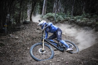 MAYDENA, AUSTRALIA - FEBRUARY 07: Bernard KERR of Great Britain during seeding at Red Bull Hardline