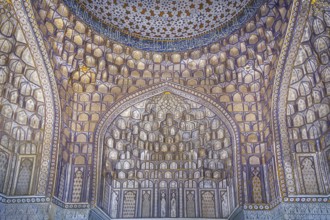 Interior of mausoleum in Complex Shahi Zinda in Samarkand, Uzbekistan, Asia