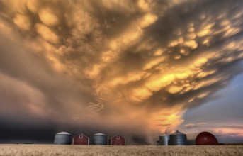 Storm Clouds Canada warning ominous skies Saskatchewan sunset