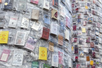 'The Parthenon of Books' by the Argentinian conceptual artist Marta Minujin, banned books,