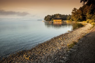 An image of a beautiful sunrise at Starnberg Lake