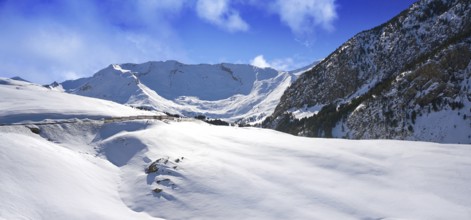 Cerler sky area in Pyrenees of Huesca at Spain