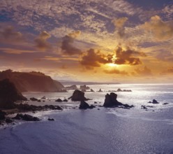 Playa del Silencio in Cudillero Asturias from Spain
