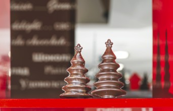 Chocolate Christmas Trees. Brown chocolate. Bulgaria