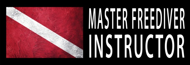Master Freediver Instructor, Diver Down Flag, Scuba flag, Scuba Diving