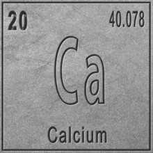 Calcium chemical element, Sign with atomic number and atomic weight, Periodic Table Element, silver