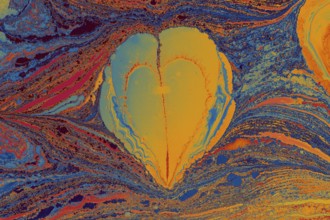 Abstract creative marbling pattern with love concept for fabric, design background texture