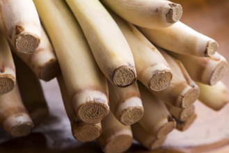 Lemon Grass on wood background