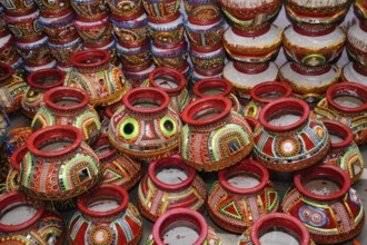 Decorated Earthen Pot Navaratri Festival, Mumbai, maharashtra, India, Asia, MR#793B, Asia